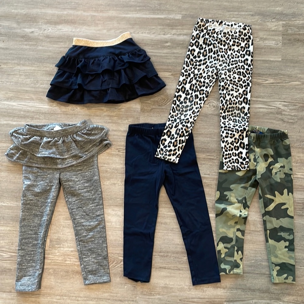 4t mixed leggings and skirt bundle